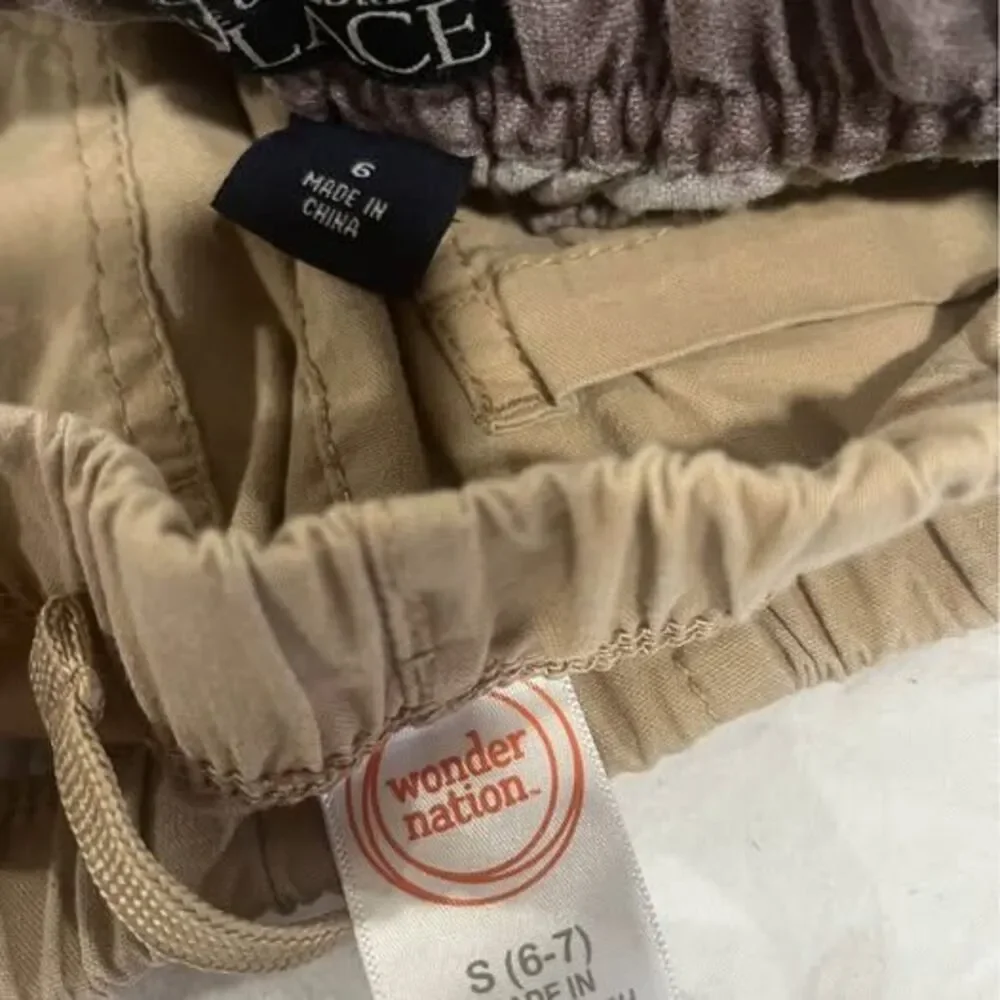 Boys' Size 6 Short -khaki Brown & Camo (Wonder Nation & Children's Place) 2 pair